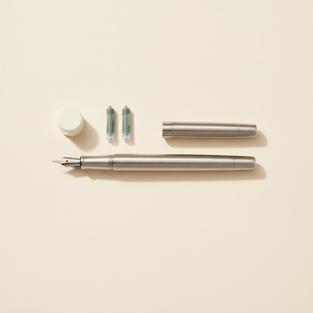 Brushed Steel Fountain Pen