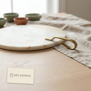 Marble & Brass Cheese Board