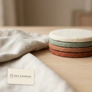 Merino Wool Coasters, Set of Four