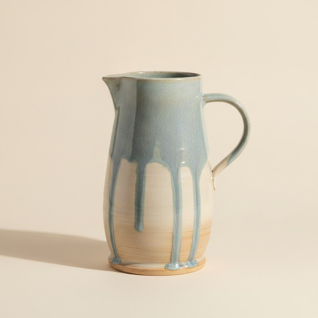 Reactive Glaze Stoneware Pitcher