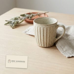 Ribbed Stoneware Mug