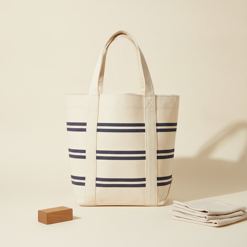 Striped Cotton Market Tote